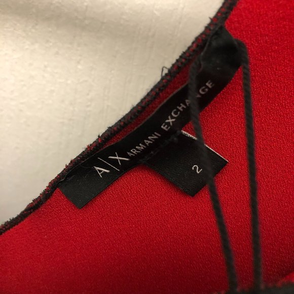 New Armani Exchange Black Double Faced Dress Size 2 - Picture 8 of 15